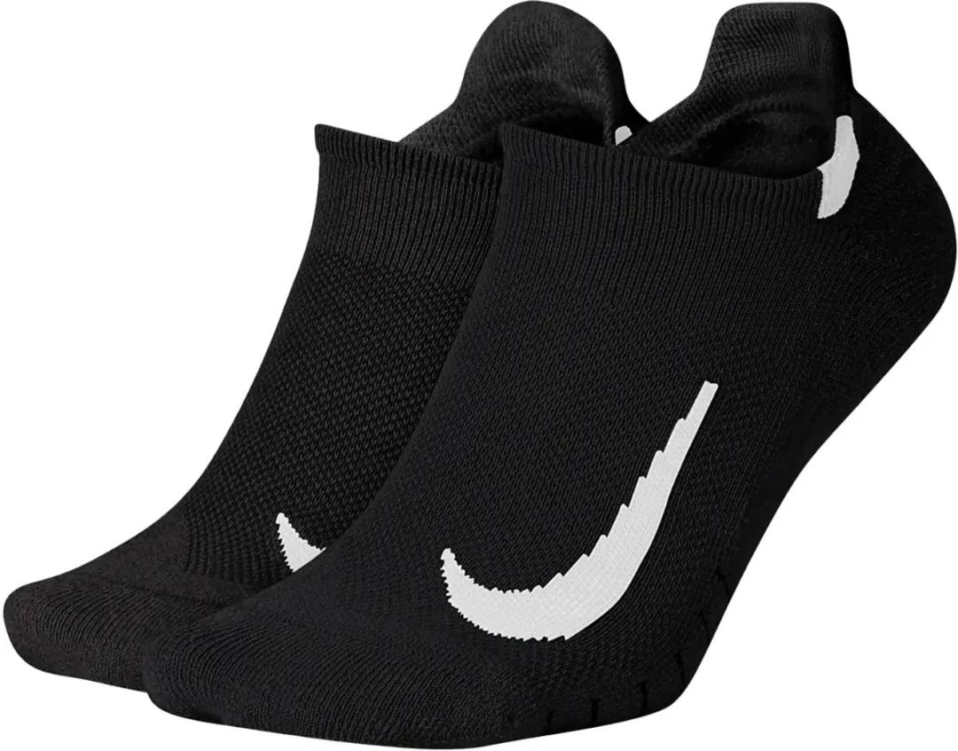 Nike Multiplier Running No Show Sokken 34-38 - 2 Paar - Zwart
