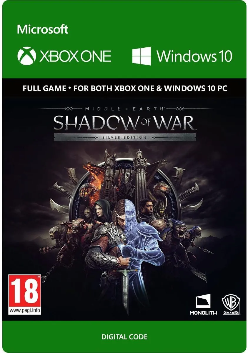 Warner Bros Middle Earth Shadow of War Silver Edition Xbox One/Windows 10