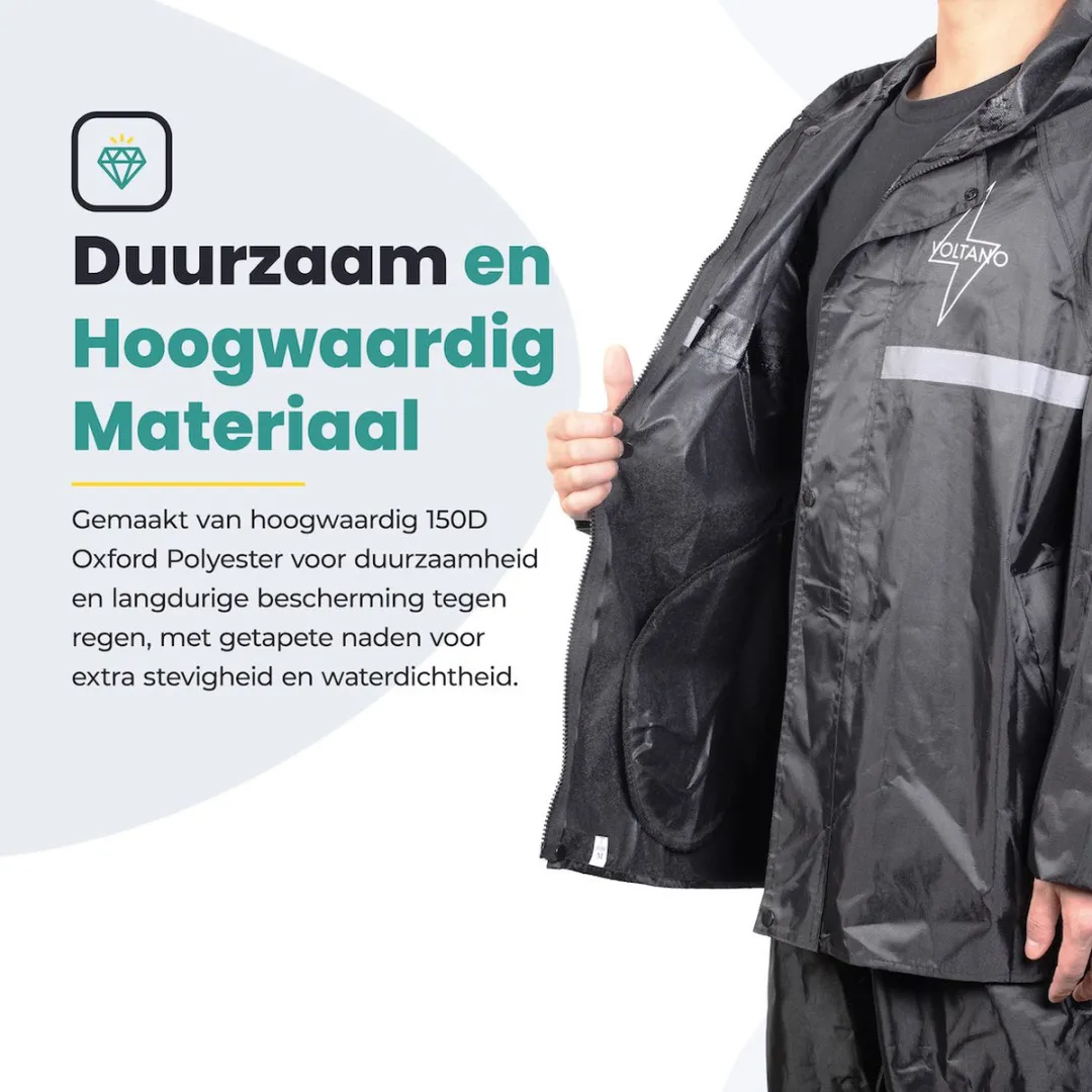 Voltano Regenpak XL - Zwart