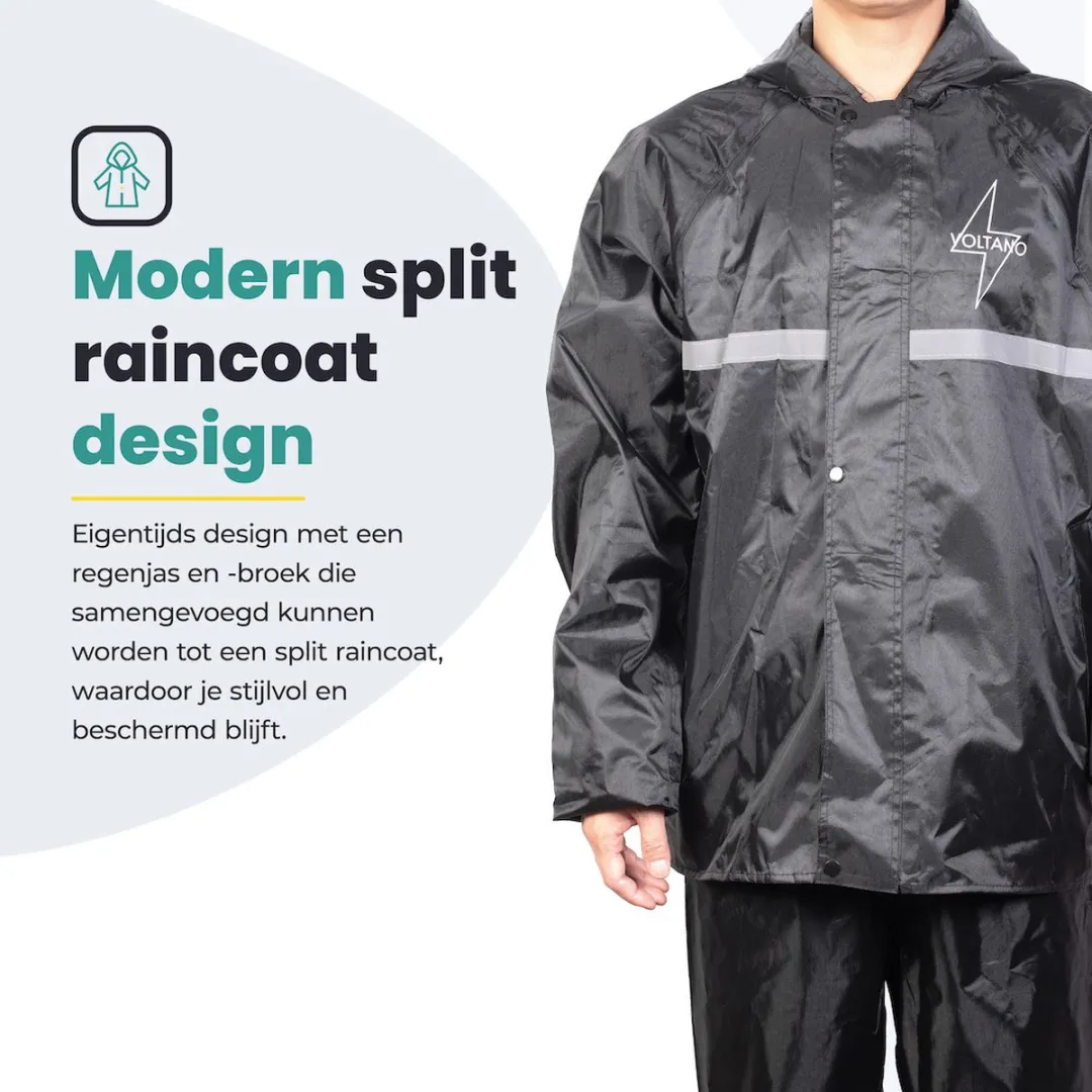 Voltano Regenpak XL - Zwart - afbeelding 6 van 6