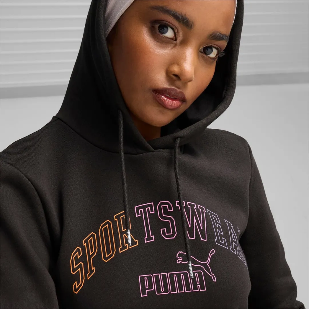 PUMA Ess+ Logo LAB Hoodie Dames - Zwart XS