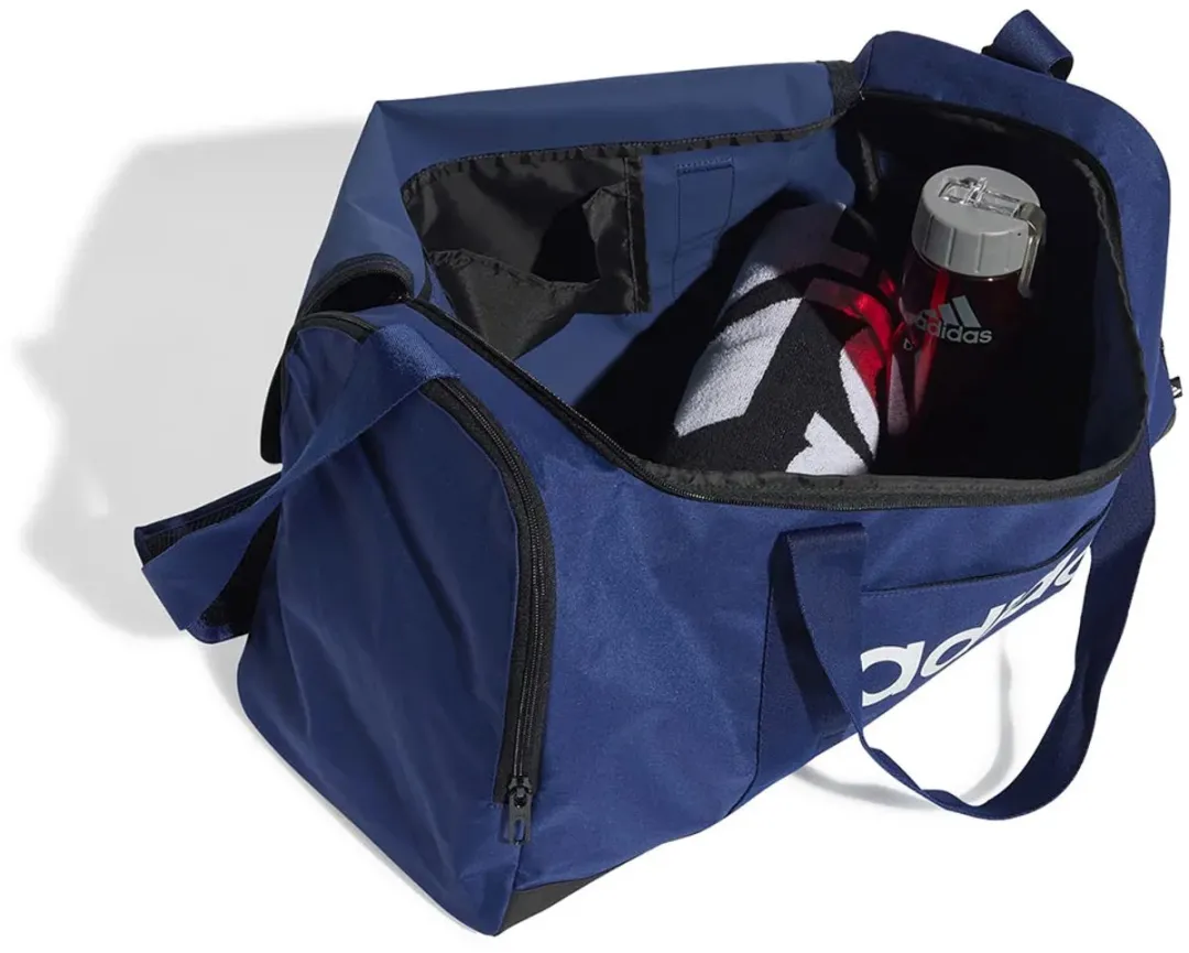 adidas Linear Sporttas M 56cm - 39.75L - Donkerblauw/Wit