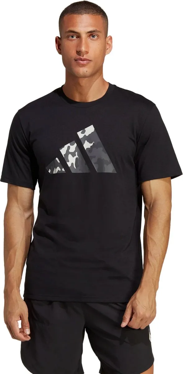 adidas Sportshirt Train Seasonal Logo S - Zwart