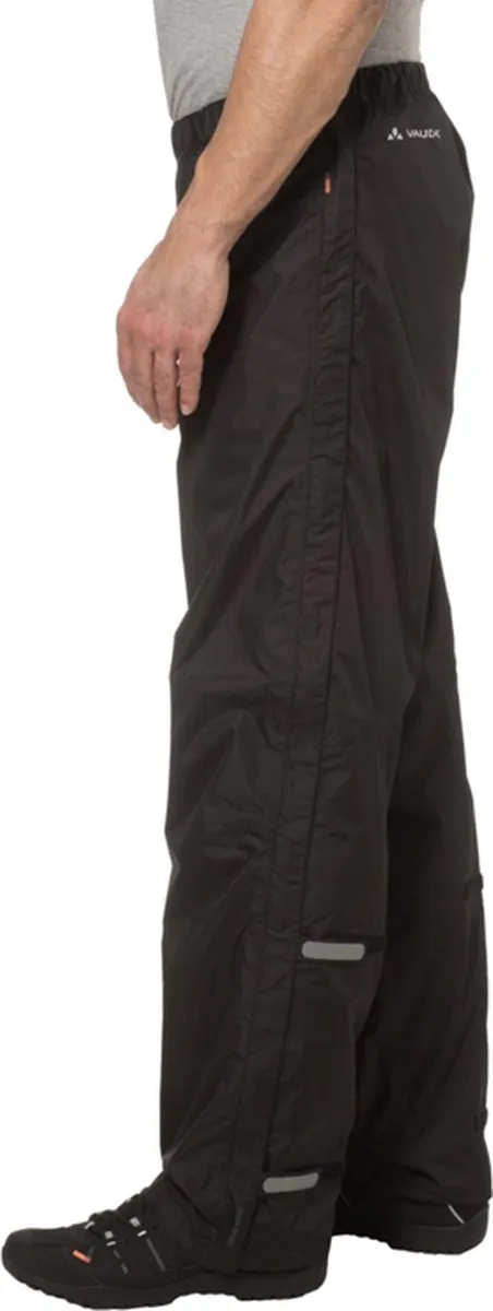 Vaude Fluid Full-zip Pants II Regenbroek Heren - XL - Zwart