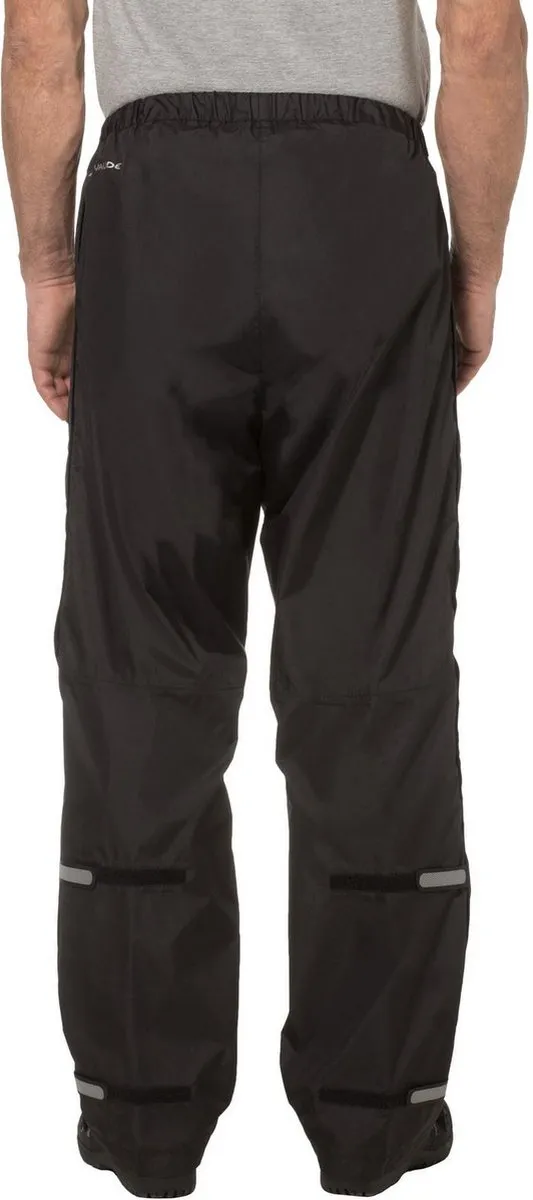Vaude Fluid Full-zip Pants II Regenbroek Heren - XL - Zwart