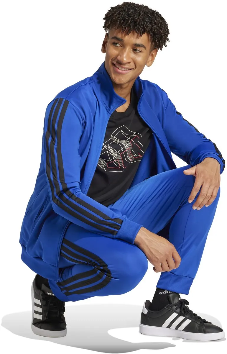 Adidas 3 Stripes Trainingspak - Blauw M