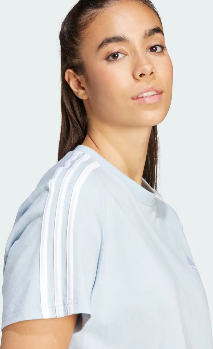 adidas Sportswear Essentials 3-Stripes Croptop - Blauw - XL