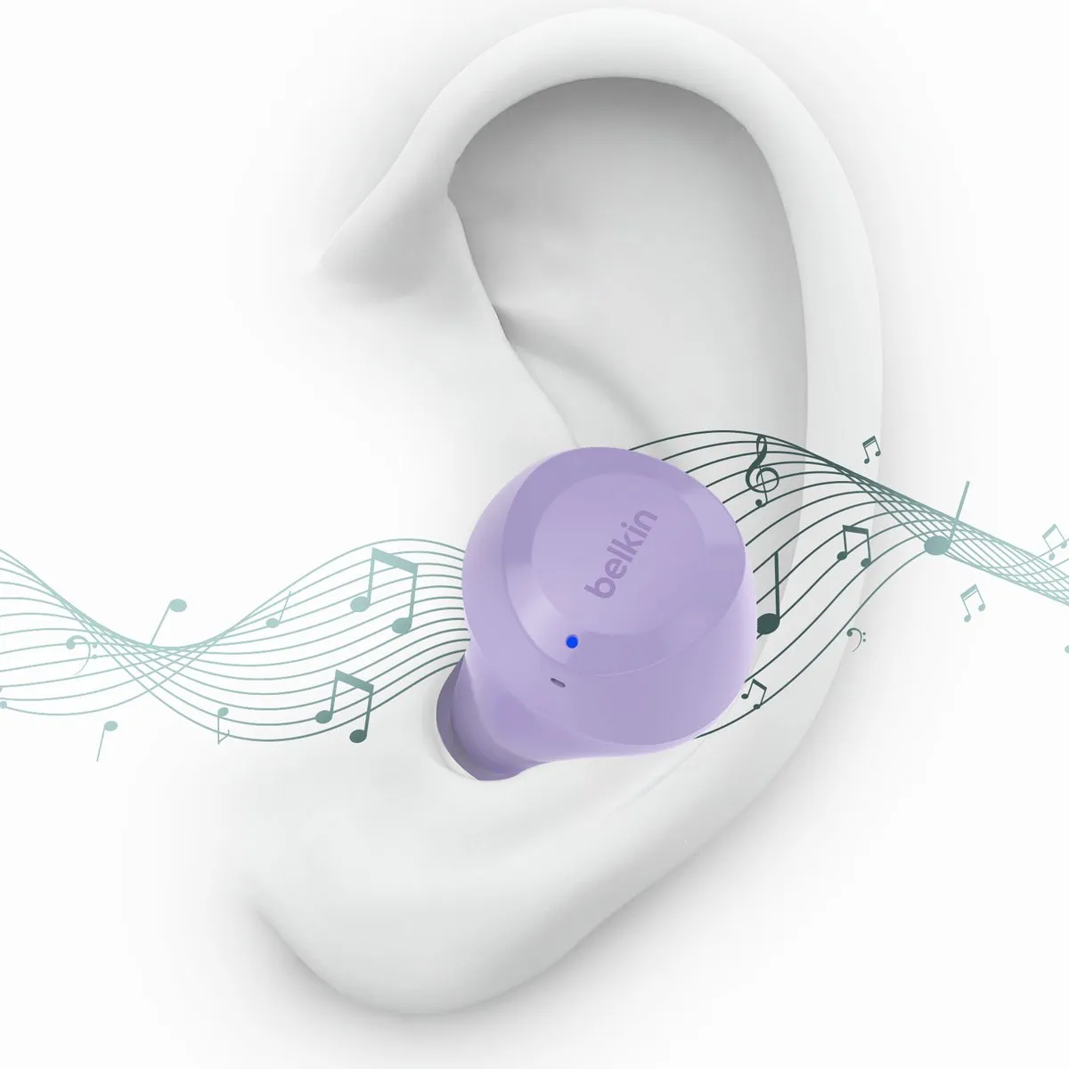 Belkin SoundForm Bolt AUC009BTLV In-ear Headset - Lavendel