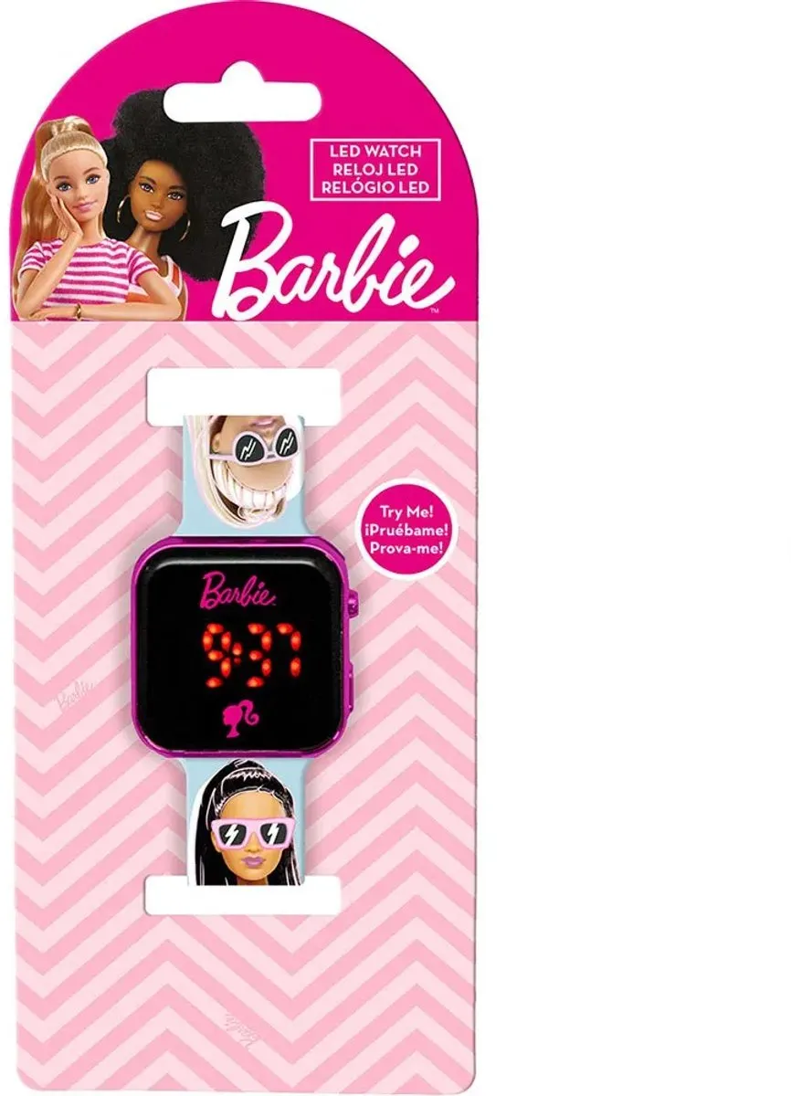 Barbie LED Horloge - Roze