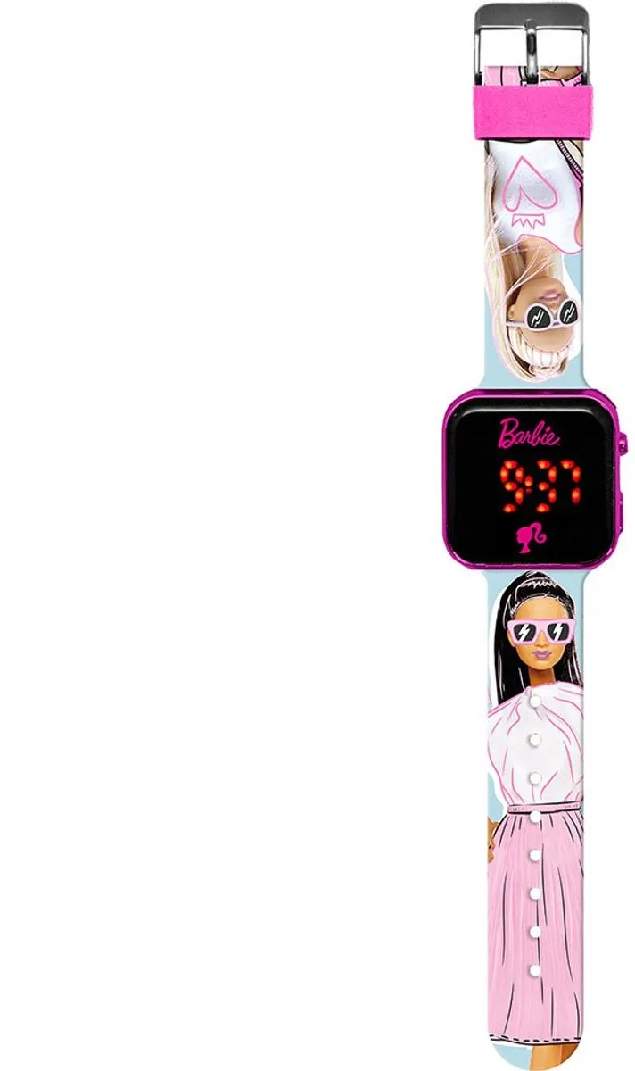 Barbie LED Horloge - Roze