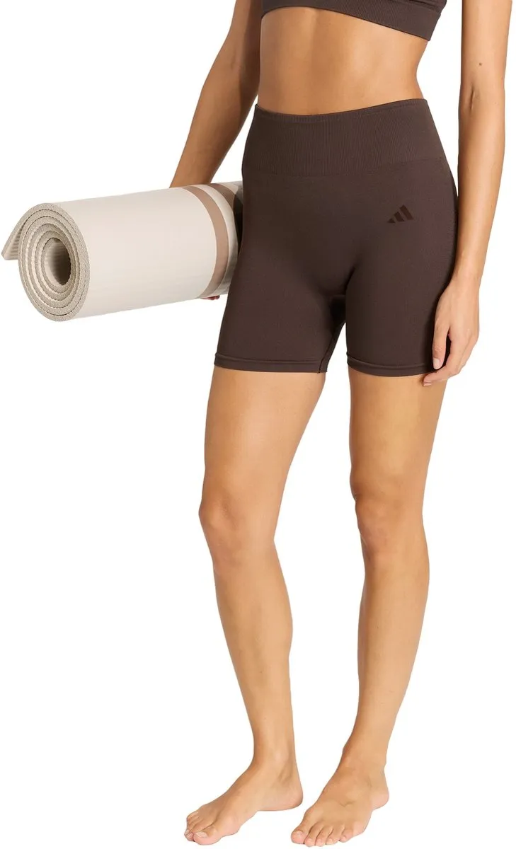 Adidas Performance Workout Essentials Knit Legging 4-Inch - L - Bruin - afbeelding 6 van 6