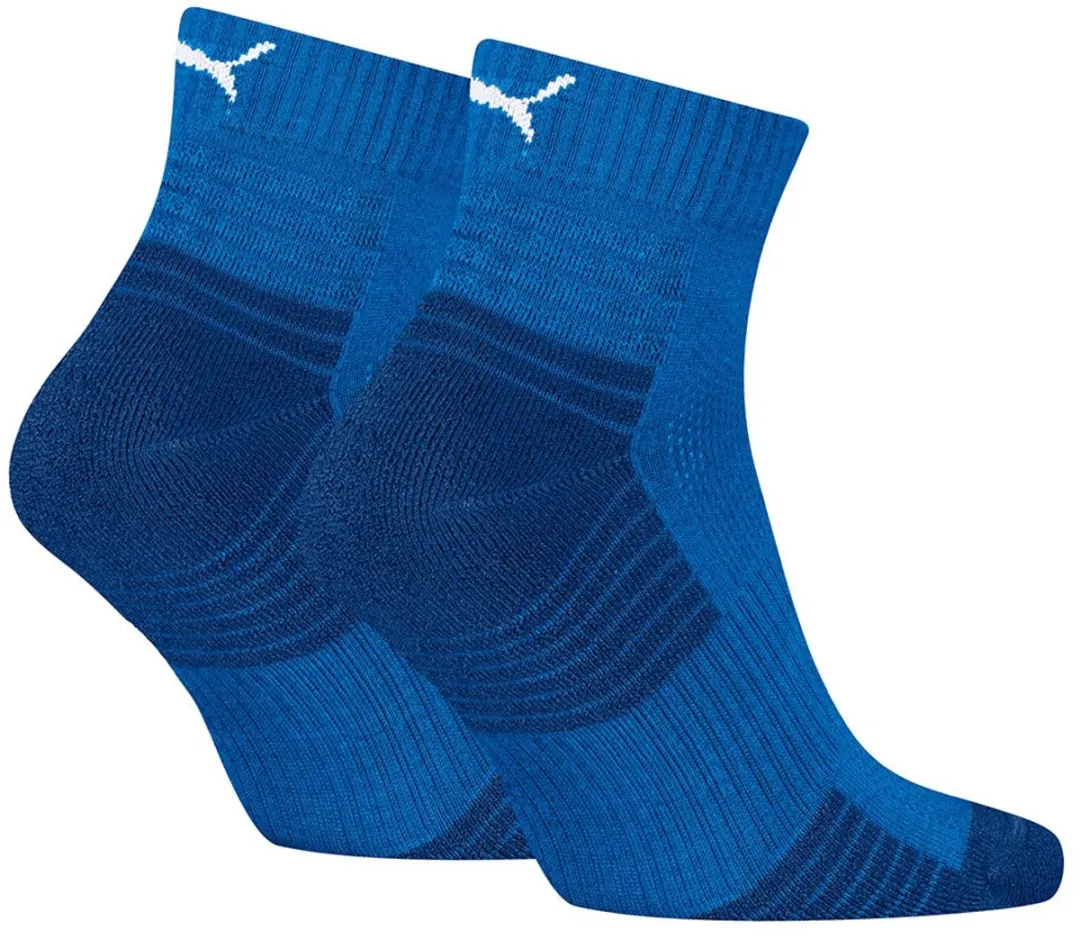 PUMA Unisex 2P Sport Quartersokken Cushioned Wit II - 2 Stuks