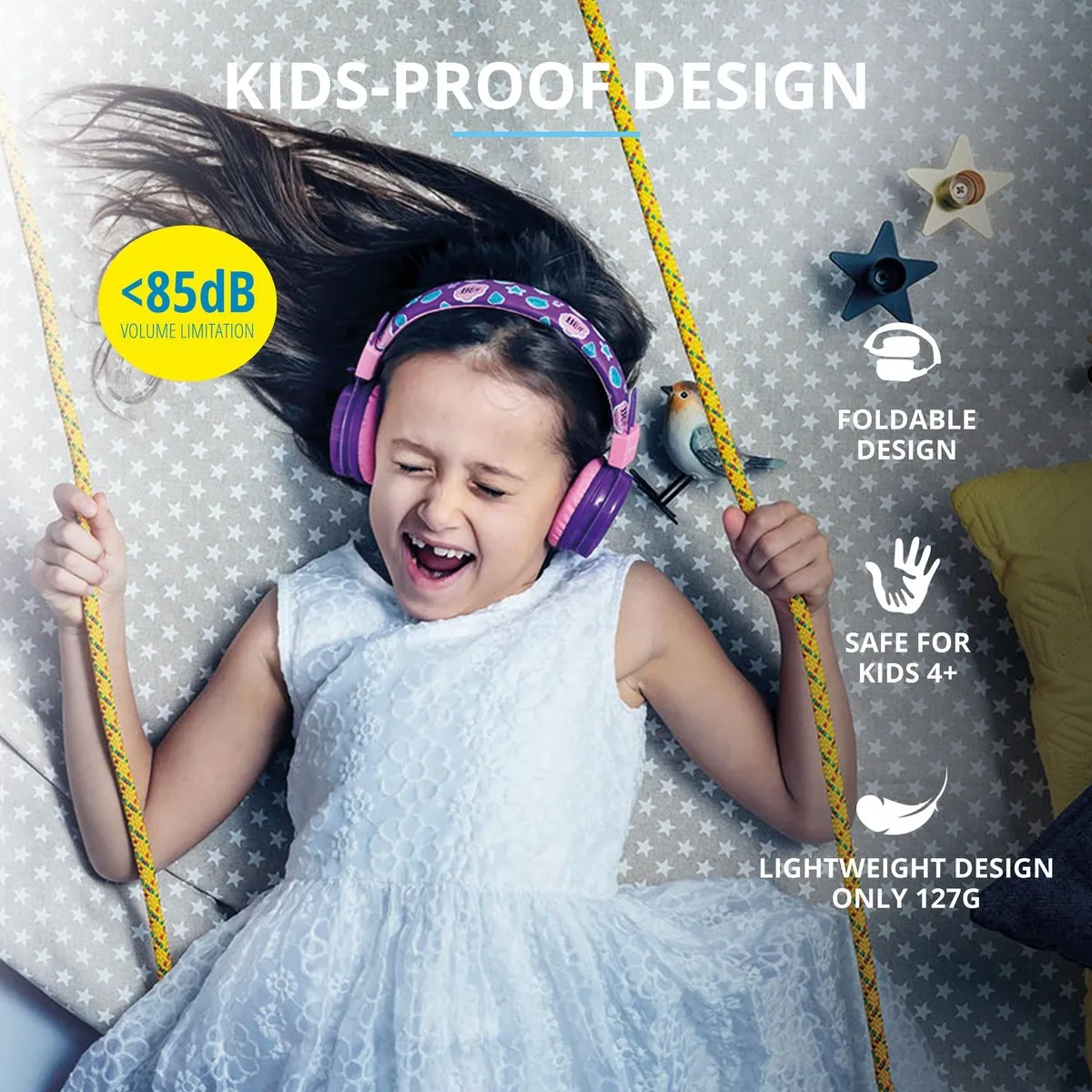 Trust Comi Kinder Koptelefoon 23608 - Paars