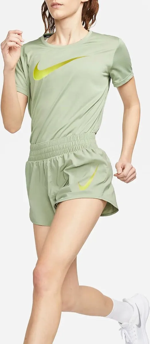 Nike Dri-FIT Swoosh Run Short Vrouwen - Maat L - Groen