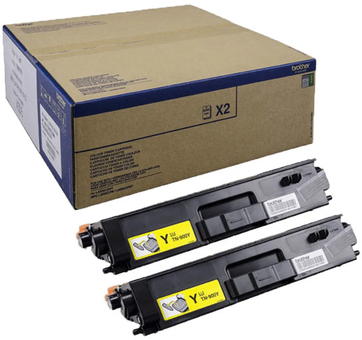 Brother TN-900YTWIN Toner Geel