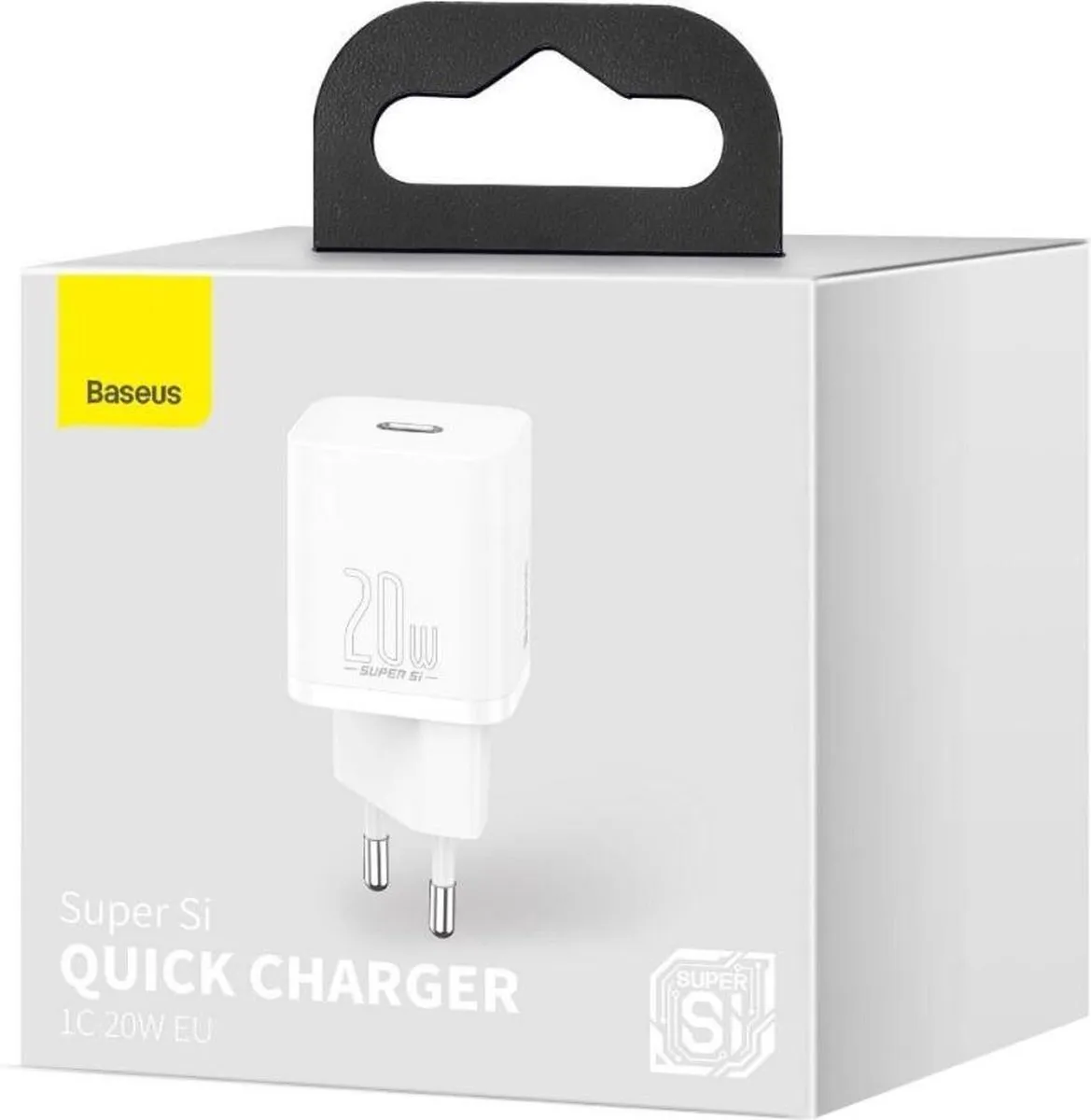 Baseus 20W USB-C Oplader - Wit