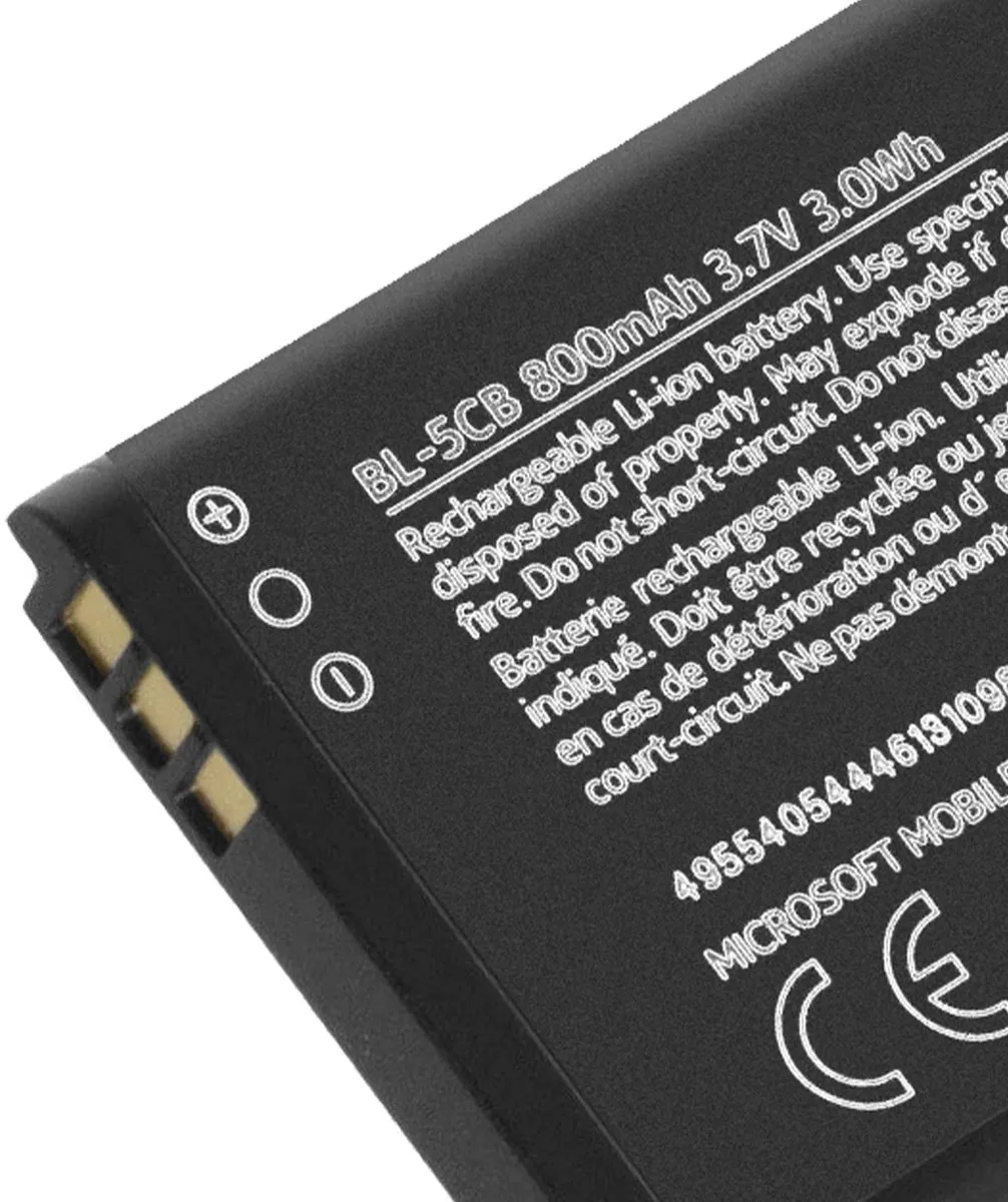 Nokia BL-5CB Li-ion Batterij 800mAh - Zwart