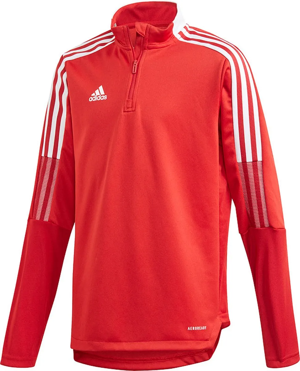 Adidas Tiro 21 Ziptop Kindertrui 116 - Rood