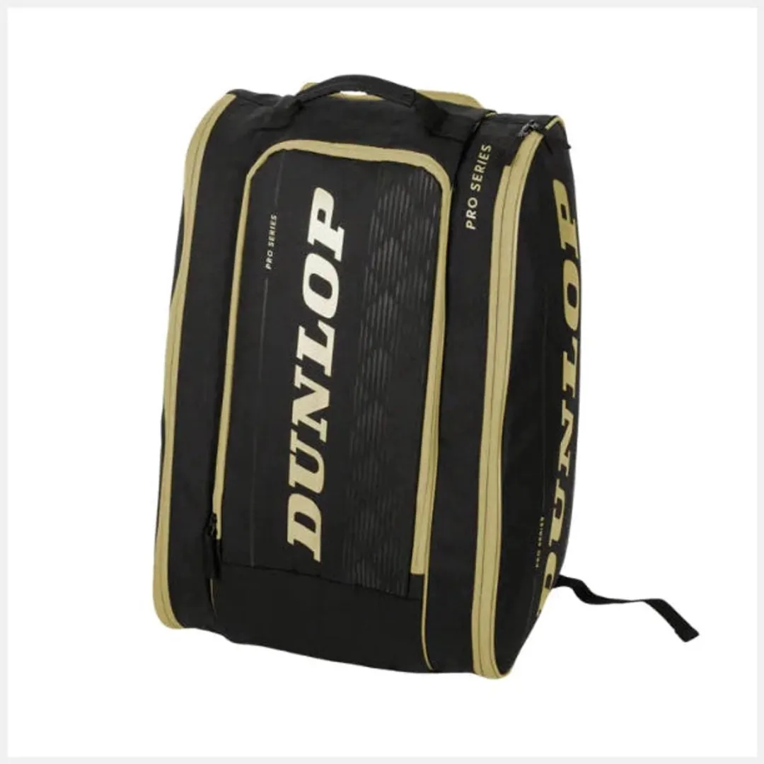 Dunlop Paletero Pro Series Padeltas - 3 Vakken - Zwart/Goud