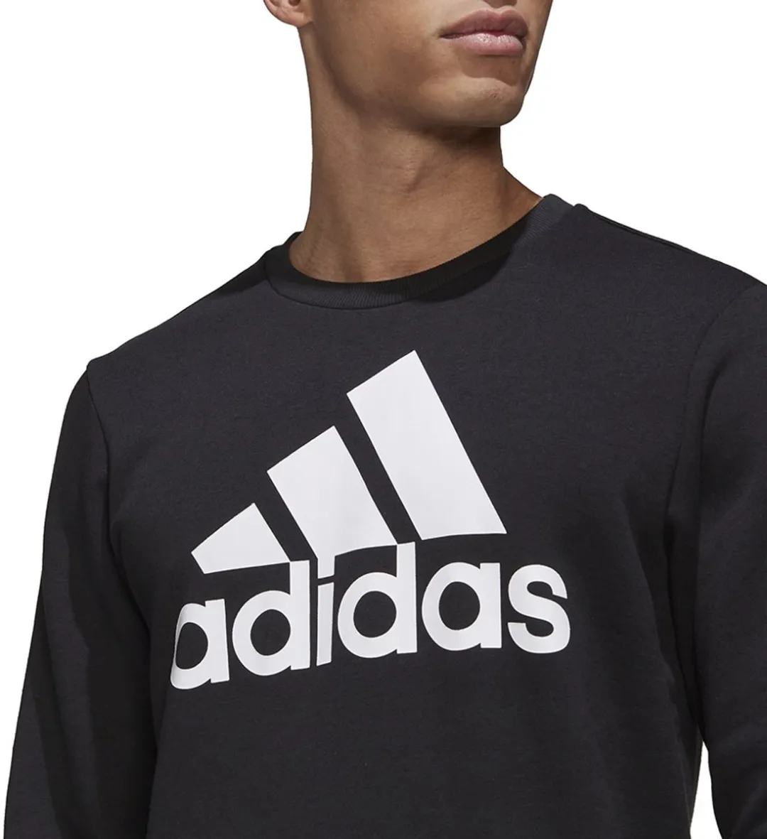 adidas Essentials Big Logo Sweater Heren - Zwart S