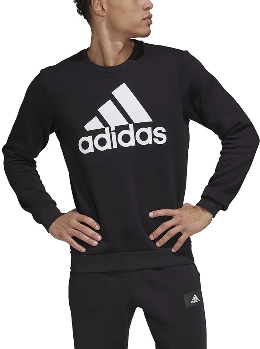 adidas Essentials Big Logo Sweater Heren - Zwart S
