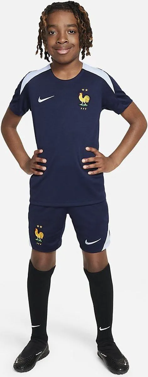 Nike FFF 24/25 Strike Dri-FIT Voetbaltop FJ3036-498 - 128 - Blackened Blue