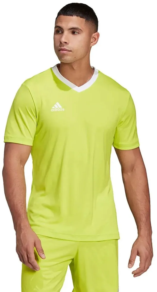 Adidas Entrada 22 Shirt Heren - Fluogeel/Wit S