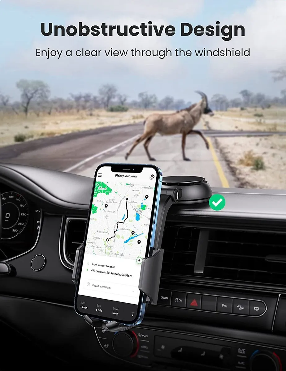Ugreen Telefoonhouder Auto Zuignap - Universeel 6.9" - Zwart
