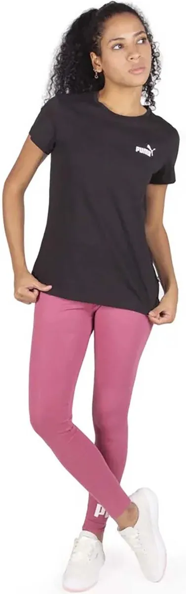 PUMA Small Logo Tee Dames T-shirt S - Zwart