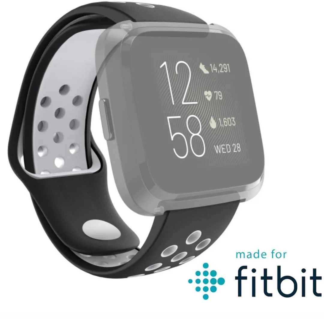 Hama Sportpolsband Fitbit Versa 2/Versa - Zwart