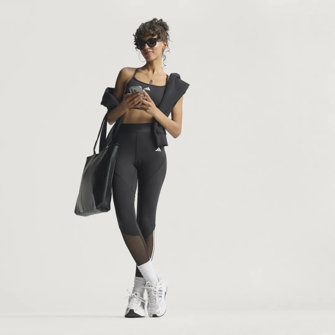 Adidas Hyglm 1/1 L Trainingslegging Dames - Zwart/Wit