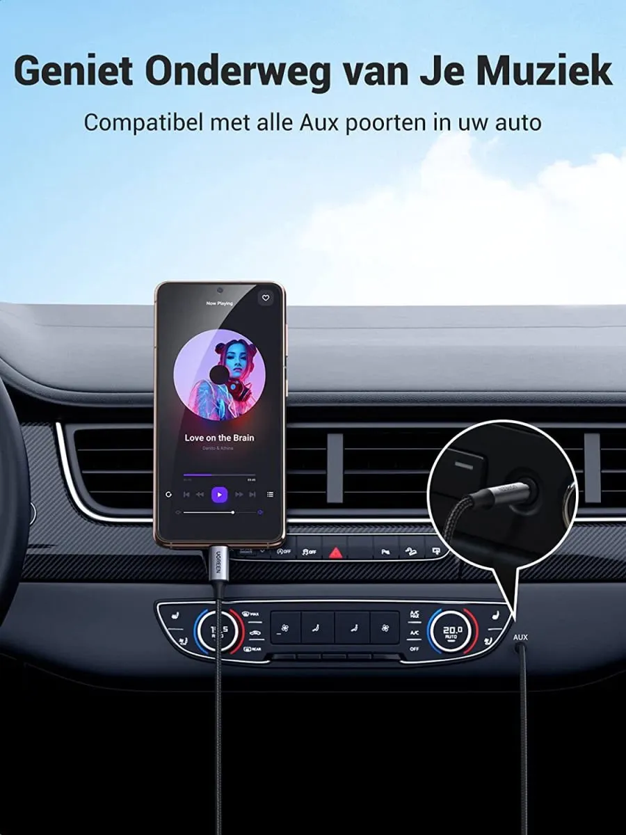 UGREEN 20192 USB-C naar 3.5mm Audio Jack - 1m - Zwart - afbeelding 6 van 6