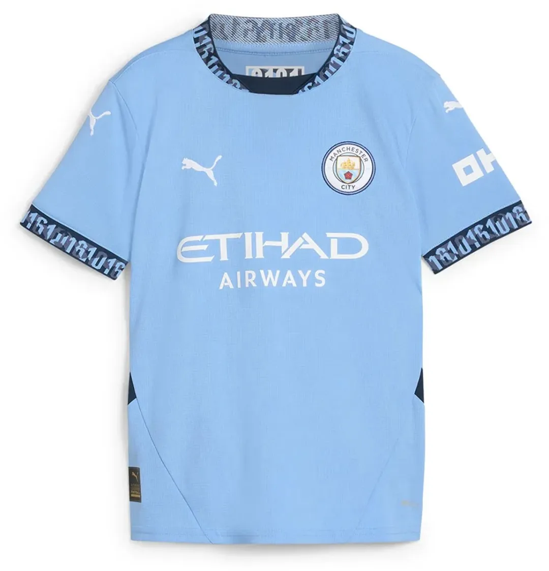 PUMA Manchester City Jr Home Shirt - 116 - Lichtblauw