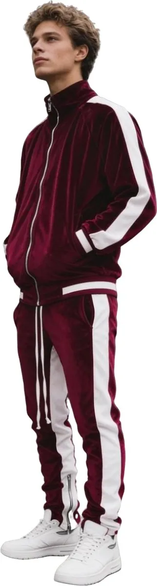 RedParrot Casual Trainingspak - Bordeaux Rood M
