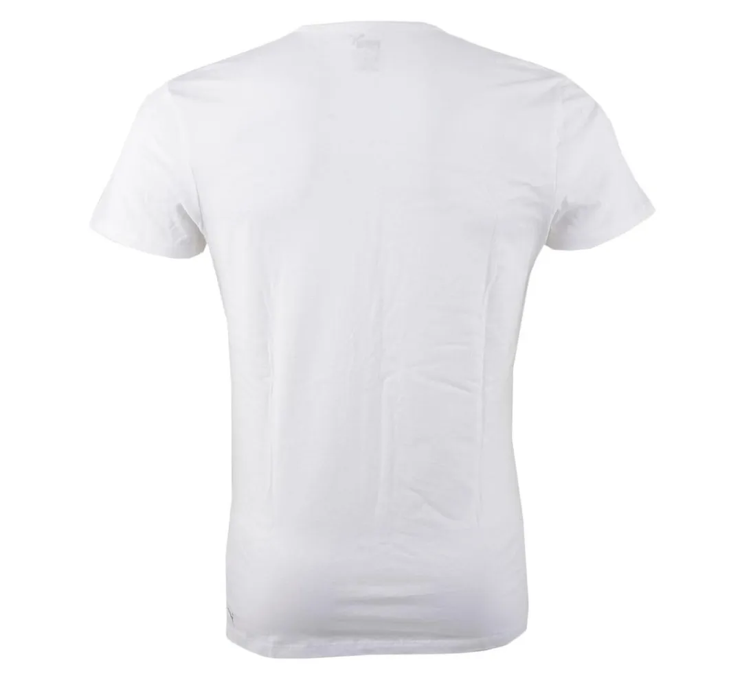 PUMA Basic 2P V-Neck Sportshirt Heren - XL - Wit