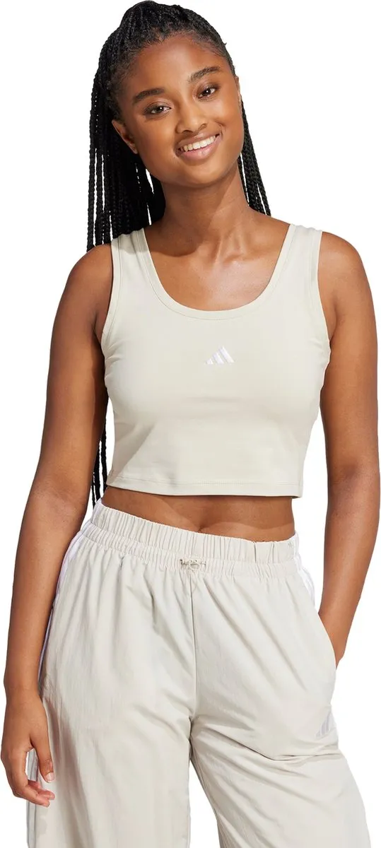 adidas Essentials Small Logo Tanktop - Dames - Beige