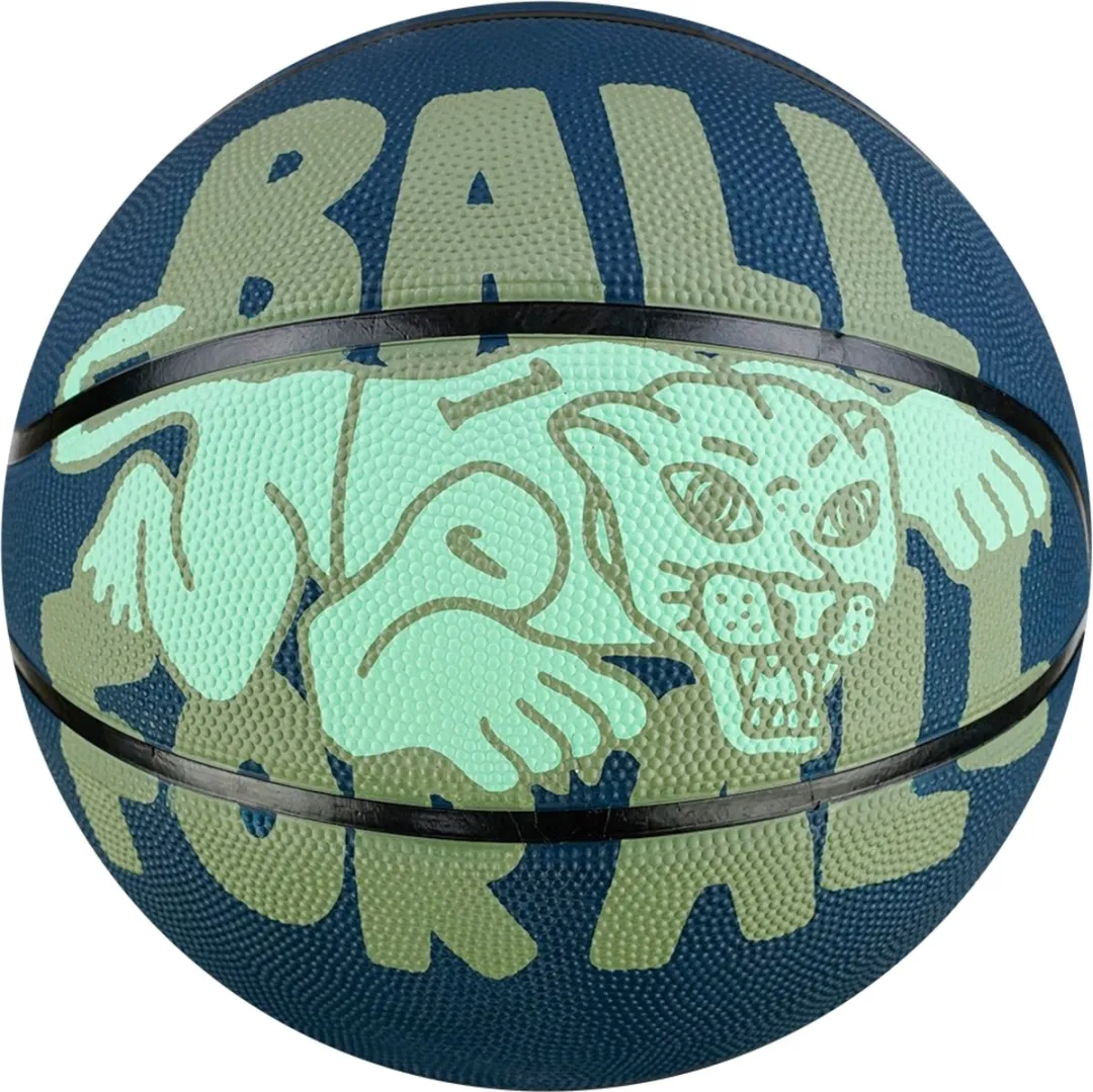Nike Playground Graphic Basketbalschoen - Maat 7 - Blauw/Groen - afbeelding 4 van 5