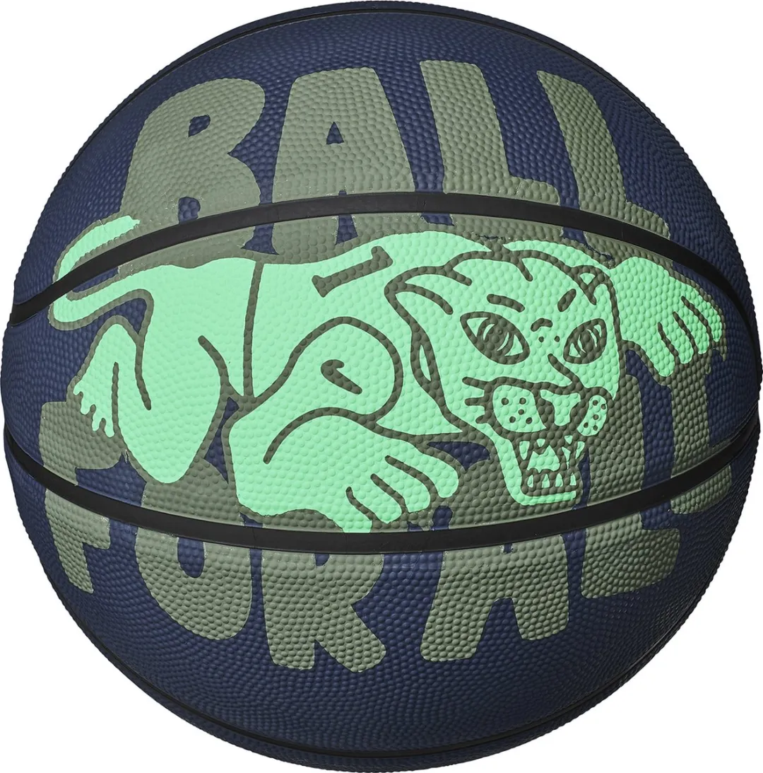 Nike Playground Graphic Basketbalschoen - Maat 7 - Blauw/Groen - afbeelding 2 van 5