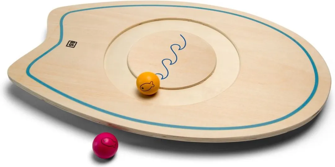BS Toys Balansspeelgoed Surfbord 50cm - Hout - Beige