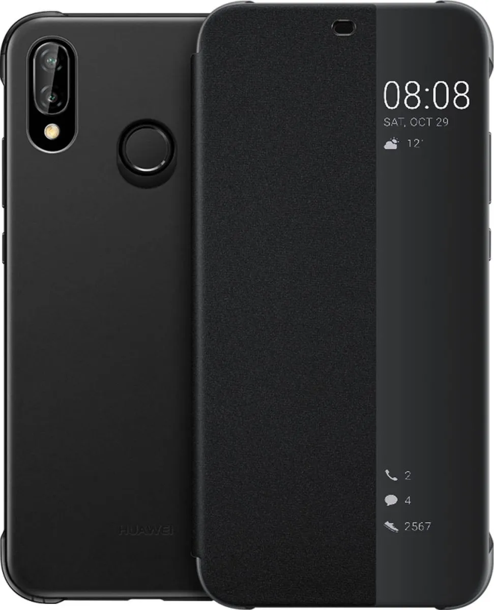 Huawei P20 Lite HP20L-24 Smart View Flip Cover - Zwart
