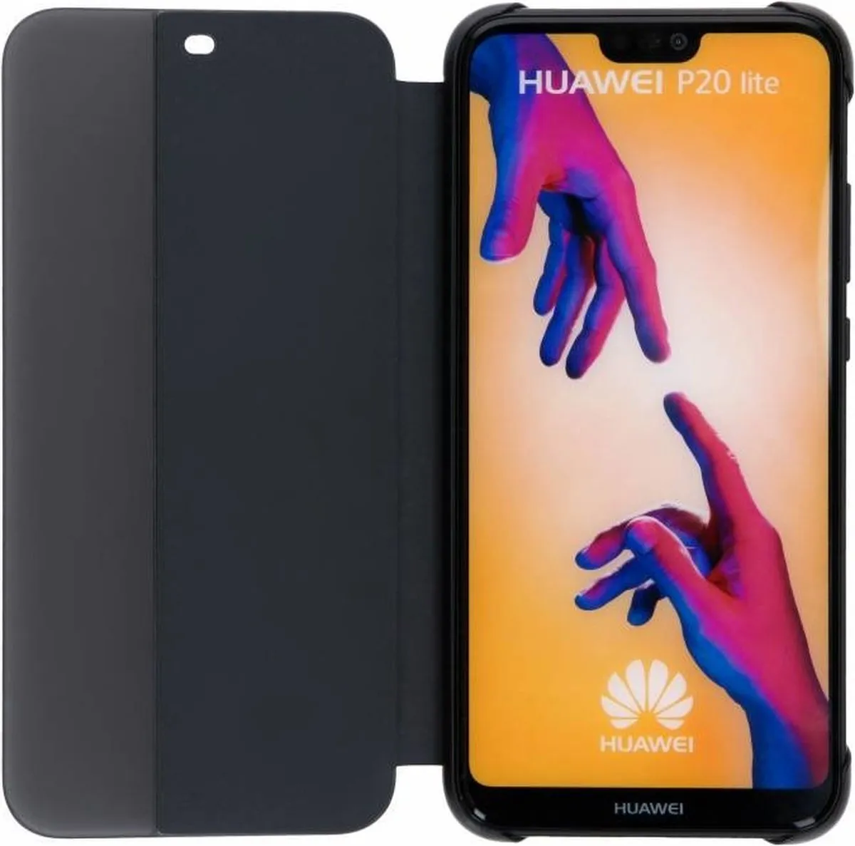 Huawei P20 Lite HP20L-24 Smart View Flip Cover - Zwart - afbeelding 6 van 6