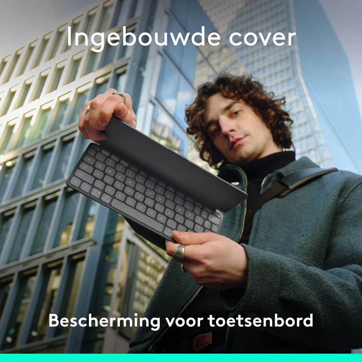 Logitech Keys To Go 2 920-012967 Draadloos Toetsenbord - Azerty FR - Grijs