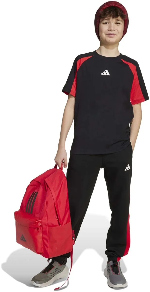 Adidas J CB T Kinder Sport T-shirt - 140/146 - Zwart/Rood