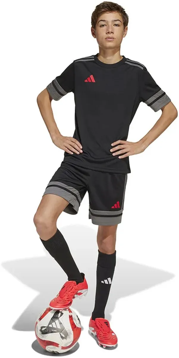 adidas Squadra 25 Korte Broek H67084 - 9-10 jaar - Zwart/Grijs/Rood