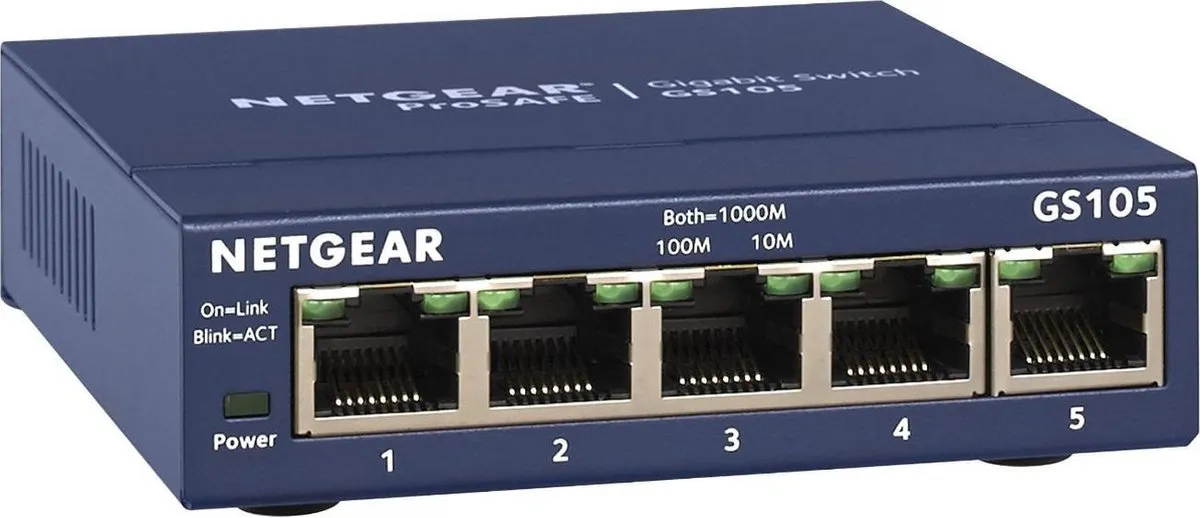 Netgear GS105 Unmanaged Switch 5 Poorten - 1Gbps