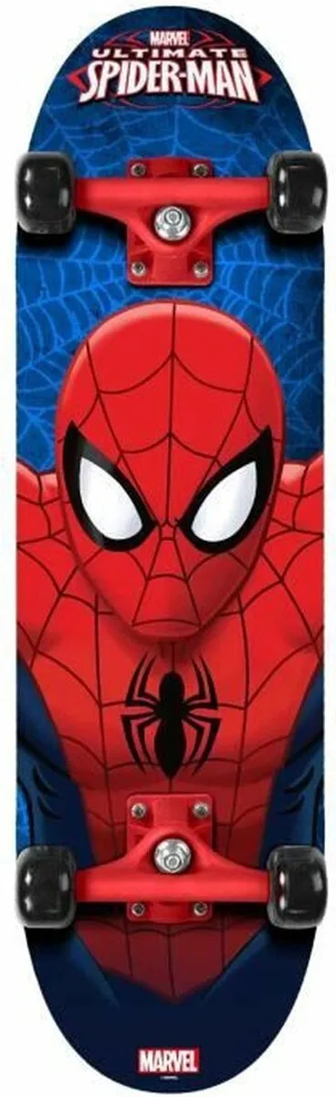 Marvel Spider-Man Skateboard 7'1" - Zwart/Rood/Blauw