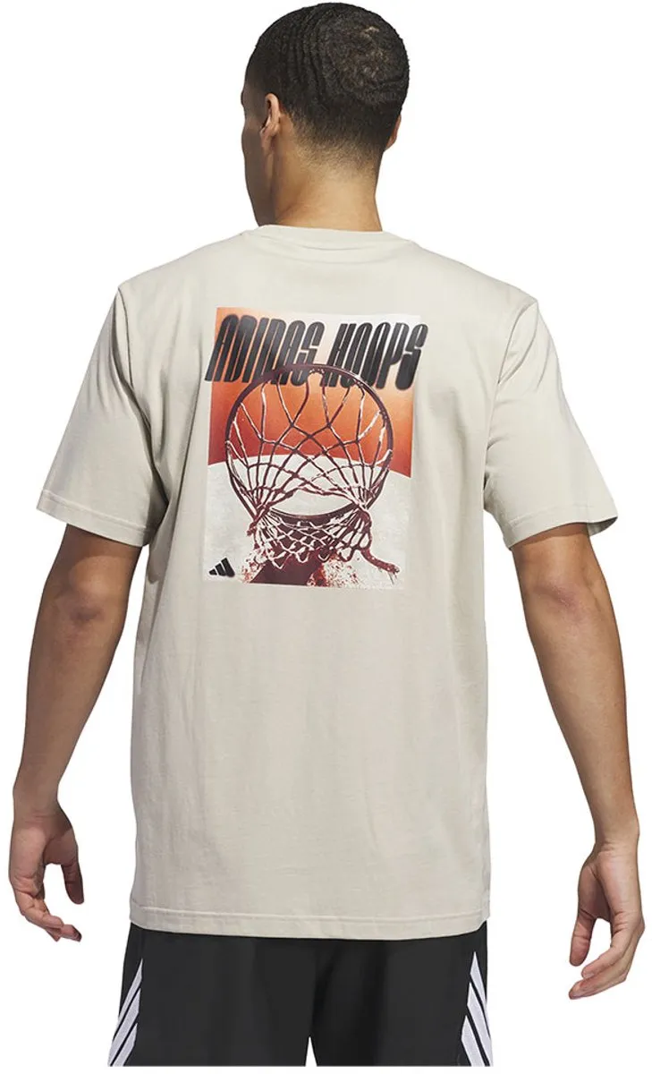 adidas Hoops Graphic T-shirt - Grijs S