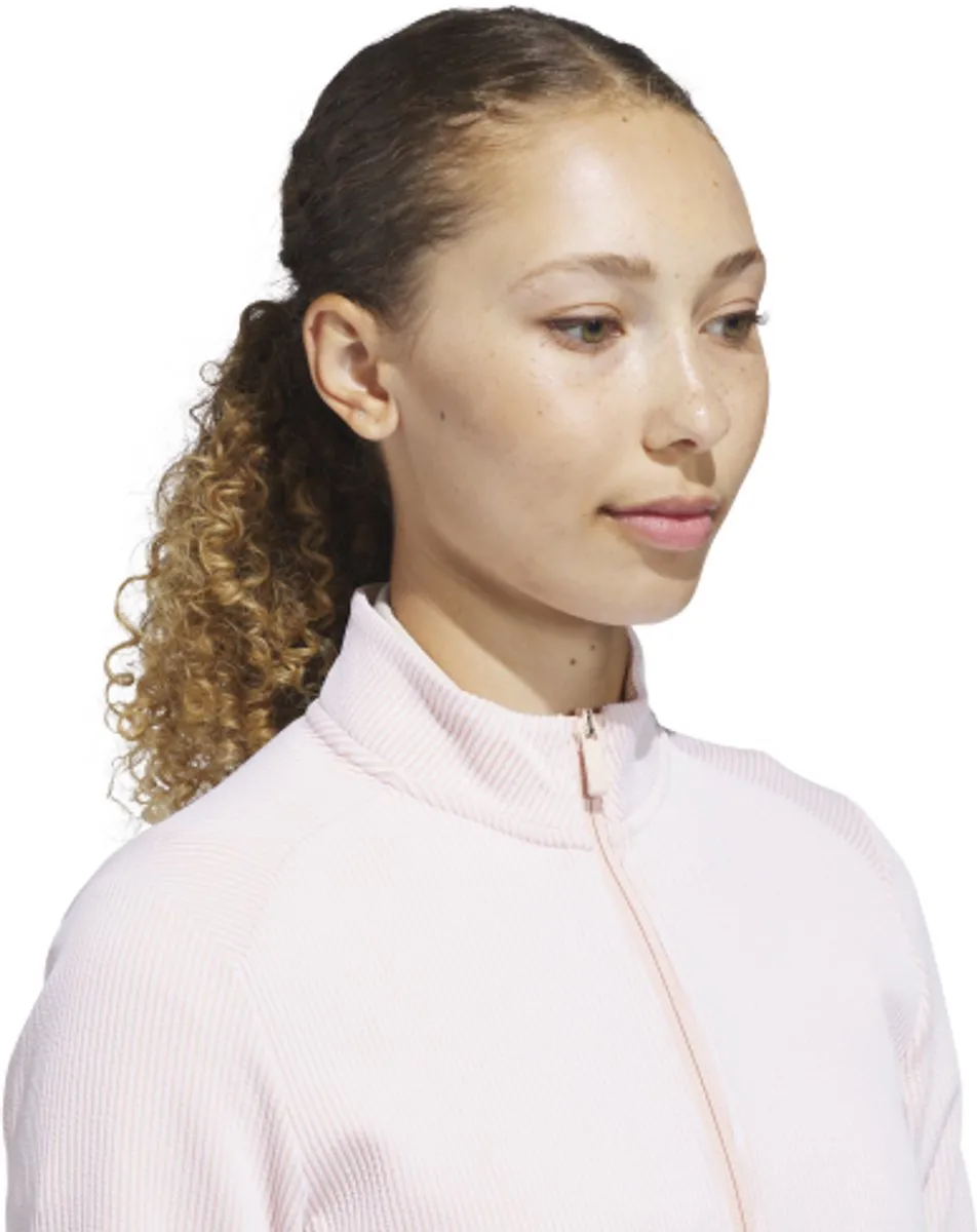 Adidas Dames Textured Golfvest - Zalm - M