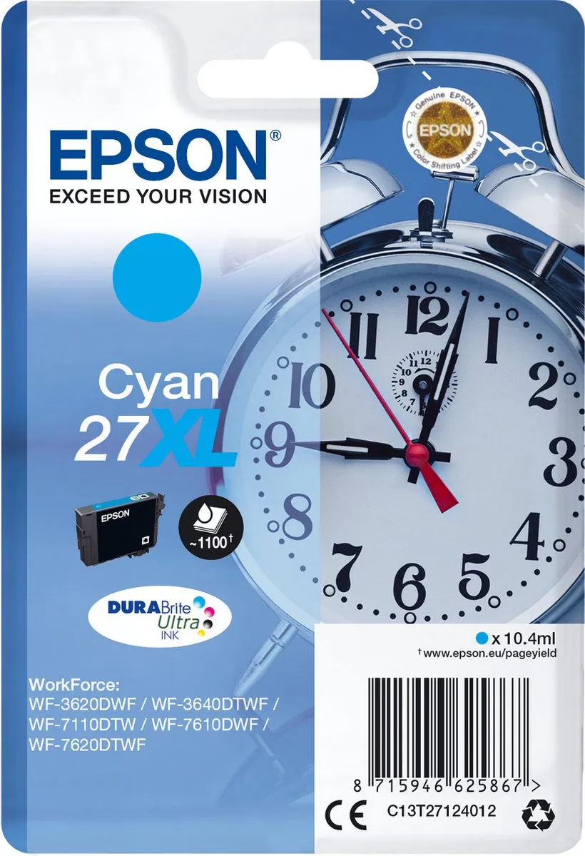 Epson C13T27124022 Cyan XL Cartridge