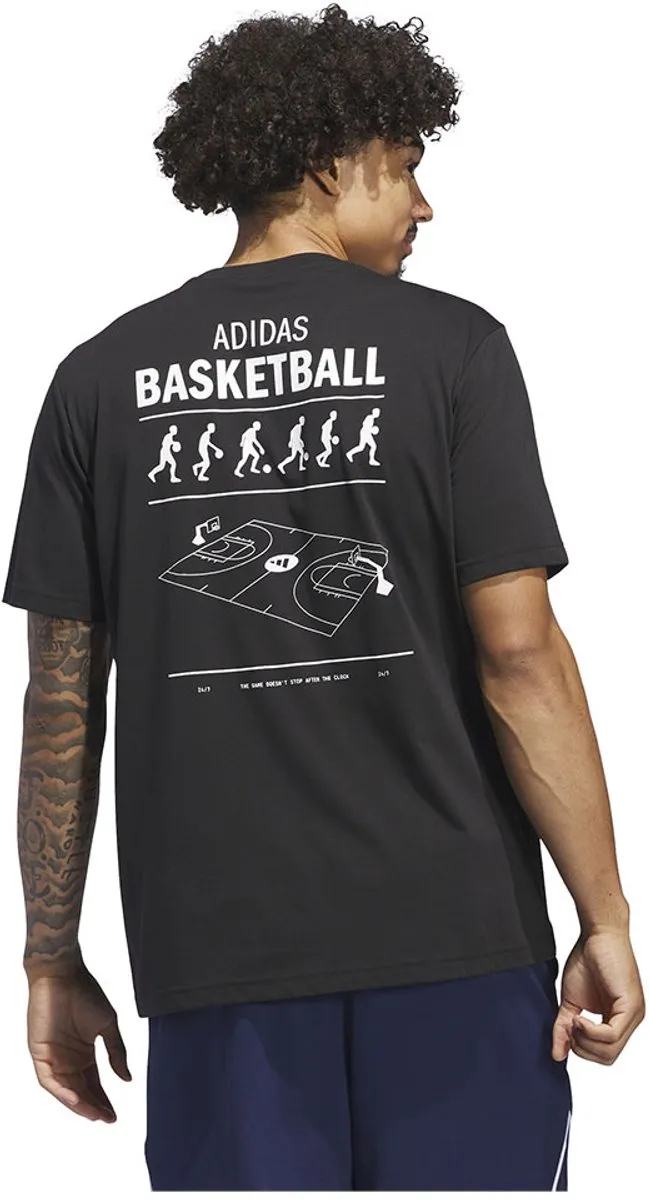 adidas Performance Basketball T-shirt JI7098 - Heren M - Zwart